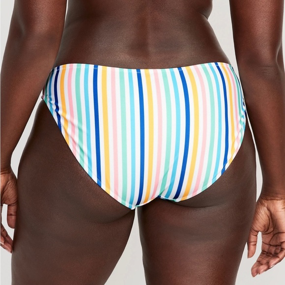 NWT Old Navy Low-Rise Classic Bikini Swim Bottoms / Rainbow Stripe / 2X - Picture 2 of 5